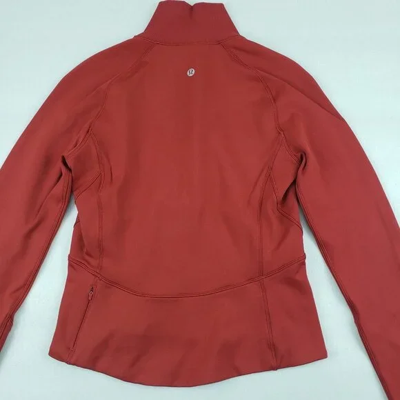 Lululemon Always Alert 1/2 Zip Jacket Womens 6 Magma Orange Red Running Athletic - Picture 11 of 16